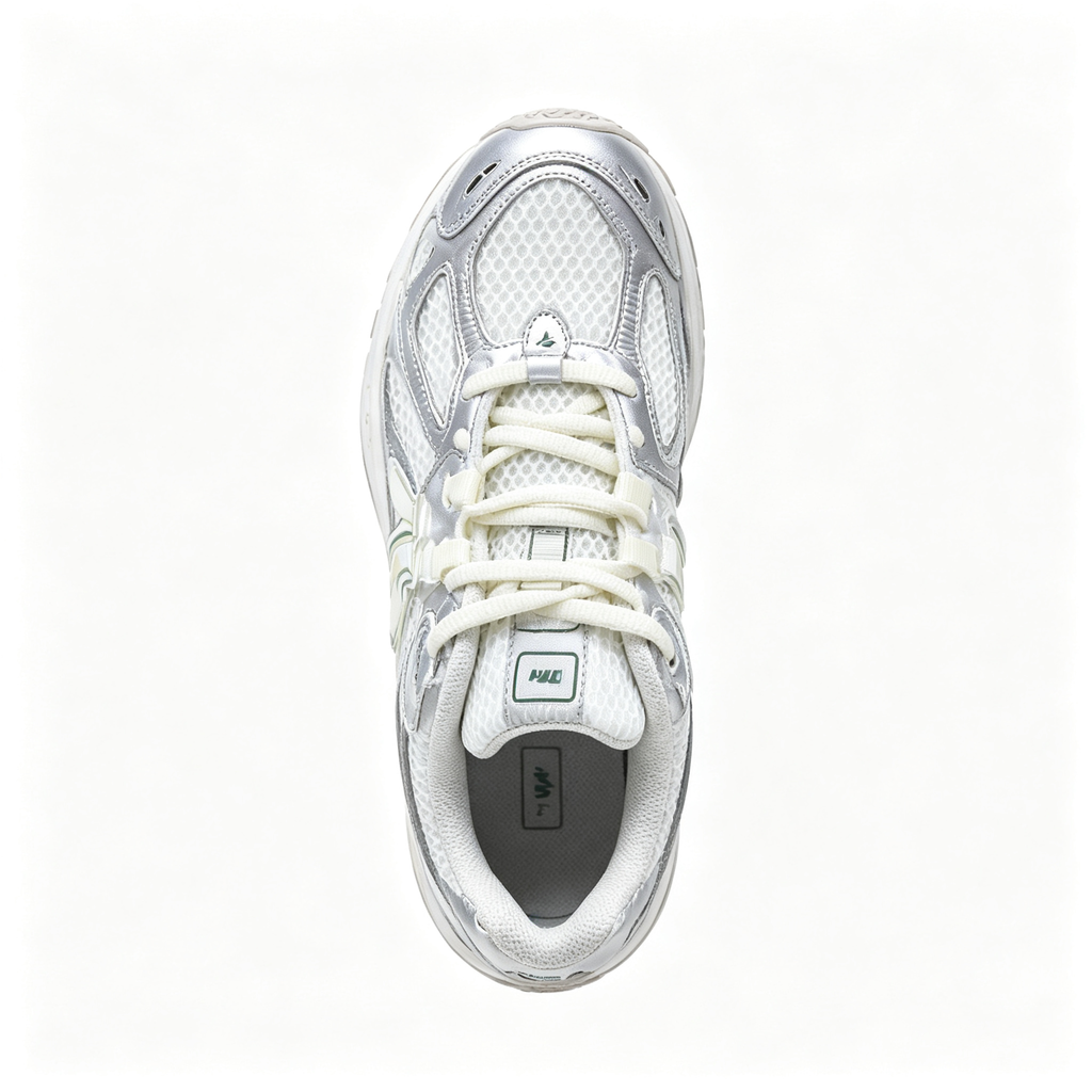 New Balance 1906R White Silver Green Sneakers – Unisex Mesh Retro Running Shoes with N-ERGY Cushioning