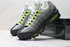 Nike Air Max 95 Neon Sneakers – Black, Grey & Volt Air Cushion Shoes
