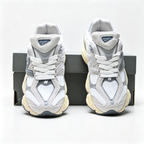 New Balance 9060 White Grey Cream Sneakers – Unisex Suede Mesh Chunky Lifestyle Shoes