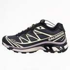 Salomon XT-6 GORE-TEX Men's Trail Running Shoes | Black/Off-White/Yellow-Blue Colorway | Waterproof & Breathable with All-Terrain Grip | Lightweight & Durable | Suitable for Trail Running, Hiking, and Everyday Urban Wear