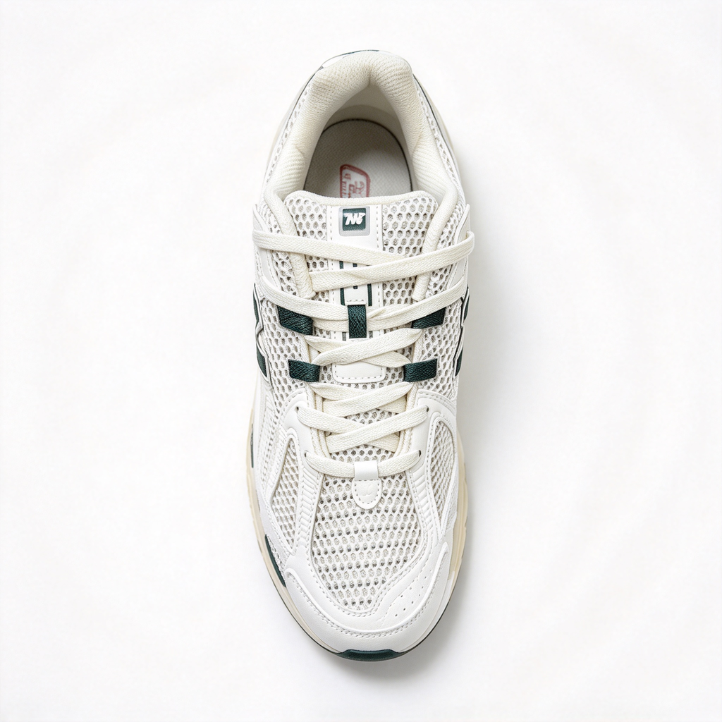 New Balance 1906R Cream & Forest Green Sneakers | Retro Y2K Dad Shoes | ABZORB + N-ERGY Cushioning | Unisex | Breathable Mesh & Synthetic Leather | Lightweight & Stable