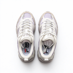 FILA Ray Tracer Chunky Dad Sneakers | Cream & Lilac Purple | Retro 90s Athletic Shoes | Women's Fashion Sneakers