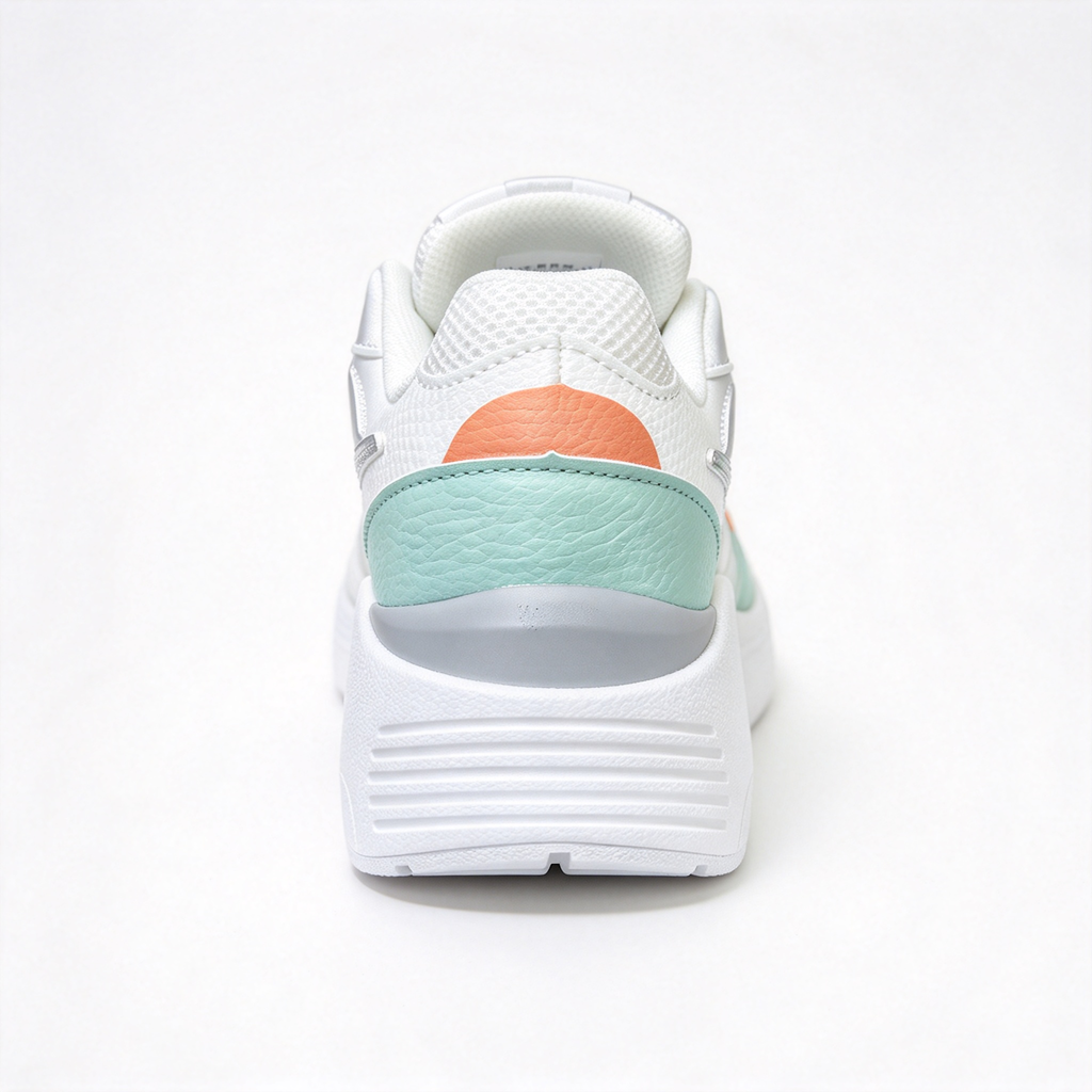 Nike Air Max Fusion White/Green | Retro 90s Chunky Sneakers | Max Air Cushioning | Breathable Mesh & Leather | Unisex | Lightweight & Comfortable