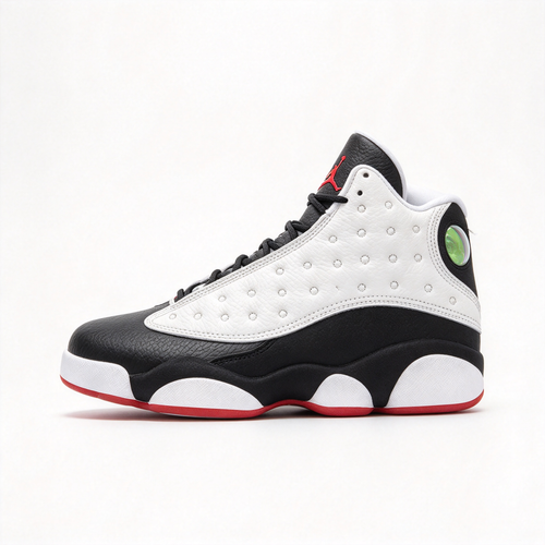 Air Jordan 13 Retro “He Got Game” | Classic Panda Colorway | White/Black/True Red | Holographic Cat Eye | Zoom Air Cushioning | Unisex | Collector’s Edition