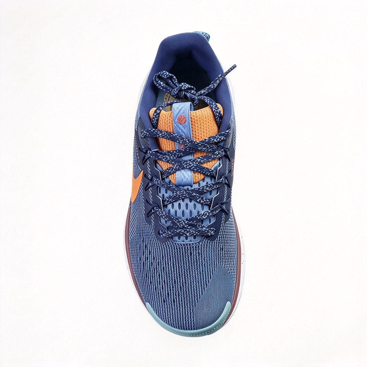 Nike Pegasus Trail 5 Men's Trail Running Shoes | Navy Blue/Orange | ReactX Foam + ATC Rubber Outsole | Breathable Mesh Upper | Spacious Toe Box | All-Terrain Traction