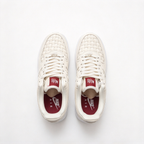 Nike Air Force 1 Low “Woven” Cream & Burgundy | Premium Woven Leather Sneakers | Retro Basketball Style | Unisex | Breathable & Durable | Collector’s Edition