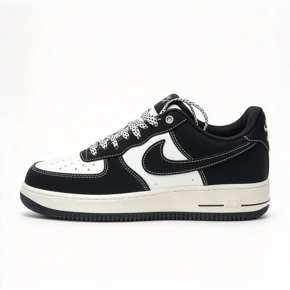 Nike Air Force 1 Low x Stussy x FOFDESIGNS Men's Sneakers | Black/White/Red/Orange Colorway | Premium Leather Upper + Air Sole Cushioning Technology | Streetwear Style Meets Collector's Edition | Customizable Laces and Hangtags | Lightweight and Durable