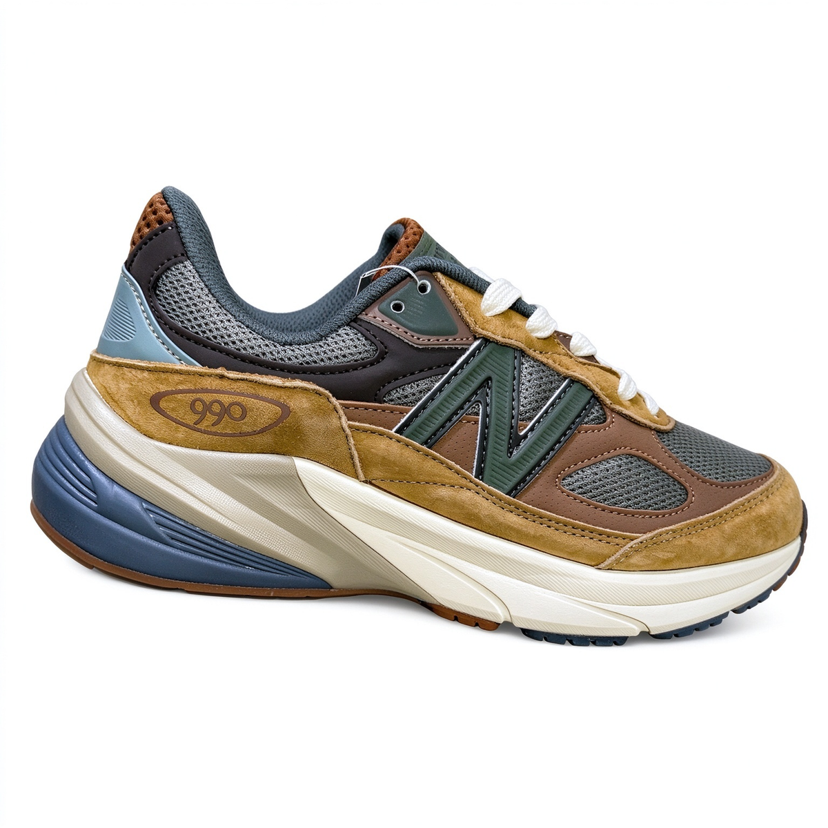 Carhartt WIP x New Balance 990v6 "Sculpture Center" Collaboration | Made in USA | Cognac Suede & Forest Green | M990CH6 | Men's Lifestyle Sneakers