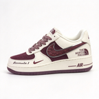 Nike Air Force 1 Low x The North Face “Formula 1” | Limited Edition Outdoor Sneakers | Burgundy & Cream | Premium Leather & Breathable Mesh | Unisex | Collector’s Item