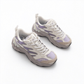 FILA Ray Tracer Chunky Dad Sneakers | Cream & Lilac Purple | Retro 90s Athletic Shoes | Women's Fashion Sneakers