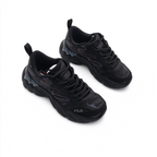 FILA Ray Tracer All Black Chunky Dad Sneakers | Full Black Thick Sole Retro Sneakers | Unisex Streetwear Athletic Shoes | Black Warrior Edition