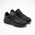 Nike Air Max Fusion Triple Black | Retro 90s Chunky Sneakers | Max Air Cushioning | Breathable Mesh &amp; Leather | Unisex | Lightweight &amp; Comfortable