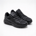 Nike Air Max Fusion Triple Black | Retro 90s Chunky Sneakers | Max Air Cushioning | Breathable Mesh &amp; Leather | Unisex | Lightweight &amp; Comfortable
