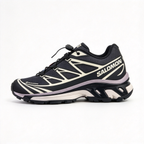 Salomon XT-6 GORE-TEX Men's Trail Running Shoes | Black/Off-White/Yellow-Blue Colorway | Waterproof & Breathable with All-Terrain Grip | Lightweight & Durable | Suitable for Trail Running, Hiking, and Everyday Urban Wear