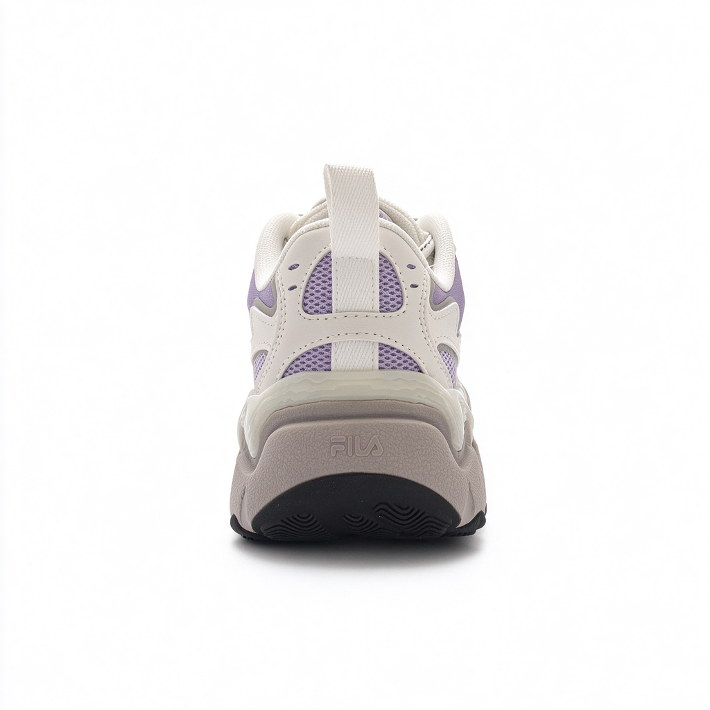 FILA Ray Tracer Chunky Dad Sneakers | Cream & Lilac Purple | Retro 90s Athletic Shoes | Women's Fashion Sneakers