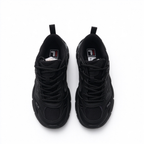 FILA Ray Tracer All Black Chunky Dad Sneakers | Full Black Thick Sole Retro Sneakers | Unisex Streetwear Athletic Shoes | Black Warrior Edition