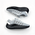 Nike Free RN 5.0 Men's Running Shoes | Light Grey/Black/White | Barefoot-like feel + flexible grooved sole | Breathable knit upper | Lightweight, zero-drop design | Suitable for road running, workouts, and everyday wear
