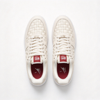 Nike Air Force 1 Low “Woven” Cream & Burgundy | Premium Woven Leather Sneakers | Retro Basketball Style | Unisex | Breathable & Durable | Collector’s Edition