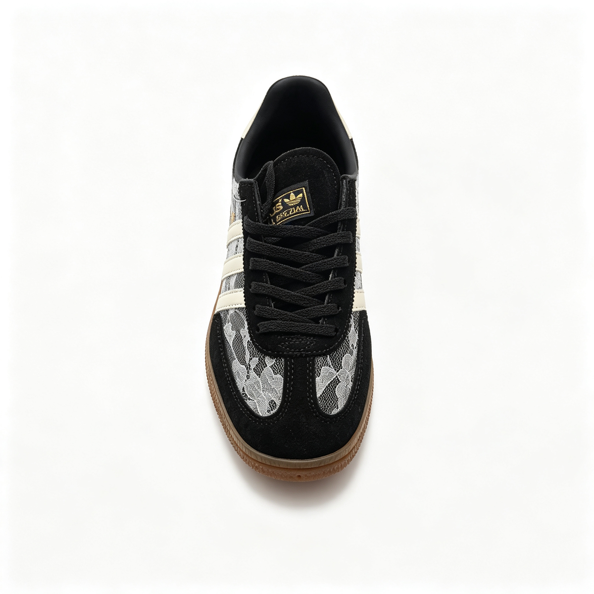 Adidas Handball Spezial "Black Lace" Sneakers | Premium Suede & Floral Lace Overlay | Gum Sole | Unisex
