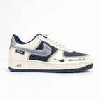 Nike Air Force 1 Low x Dior “Formula 1” | Limited Edition Luxury Sneakers | White & Navy Blue | Oblique Print Swoosh | Premium Leather | Unisex | Collector’s Item