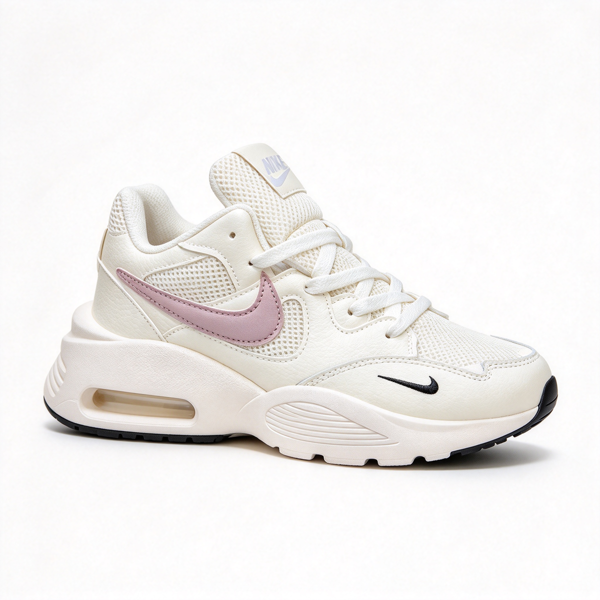 Nike Air Max Fusion Beige/Pink | Retro 90s Chunky Sneakers | Max Air Cushioning | Breathable Mesh & Leather | Unisex | Lightweight & Comfortable