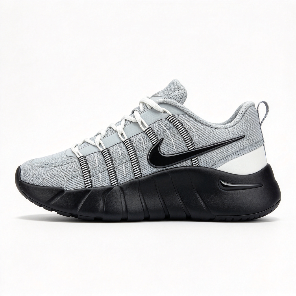 Nike Free RN 5.0 Men's Running Shoes | Light Grey/Black/White | Barefoot-like feel + flexible grooved sole | Breathable knit upper | Lightweight, zero-drop design | Suitable for road running, workouts, and everyday wear