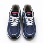 New Balance Classic American retro running shoes 990V3 navy colorway, unisex sneakers for men and women.