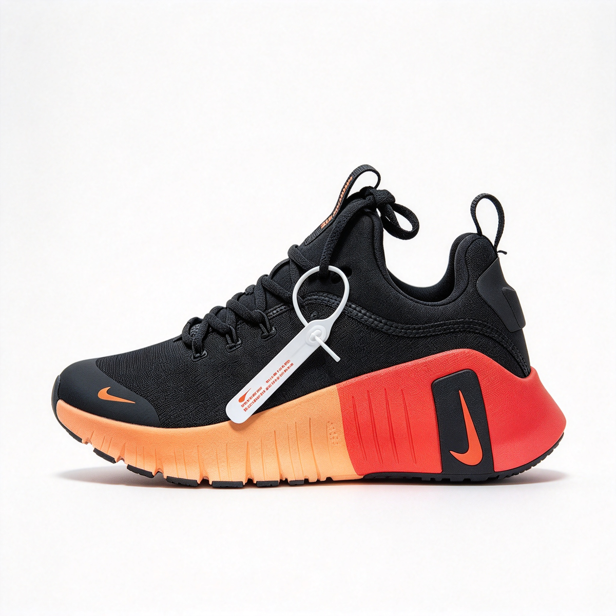 Nike Free Metcon 6 Training Shoes | Black/Coral Pink/Gum | Breathable mesh + Flywire support | Flexible forefoot + stable heel | Suitable for HIIT and weightlifting | Unisex