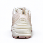 New Balance Classic retro running sneakers 530 off white light pink colorway, unisex dad sneakers, especially popular for ladies.