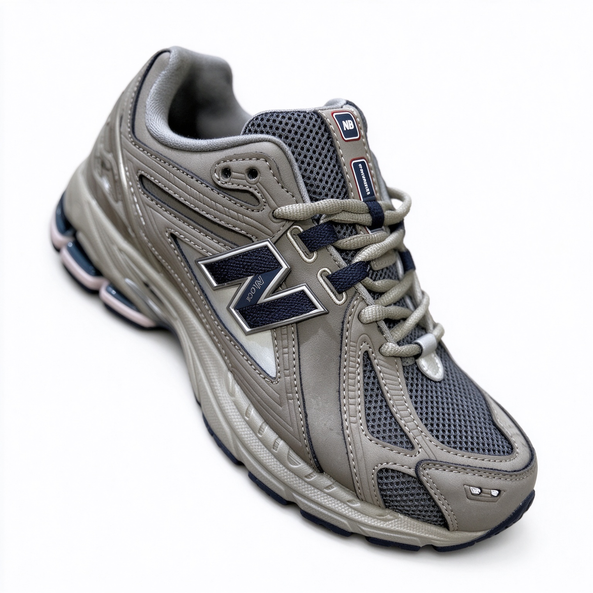 New Balance Classic Y2K retro running sneakers 1906R brown grey navy colorway, unisex dad shoes for men and women.