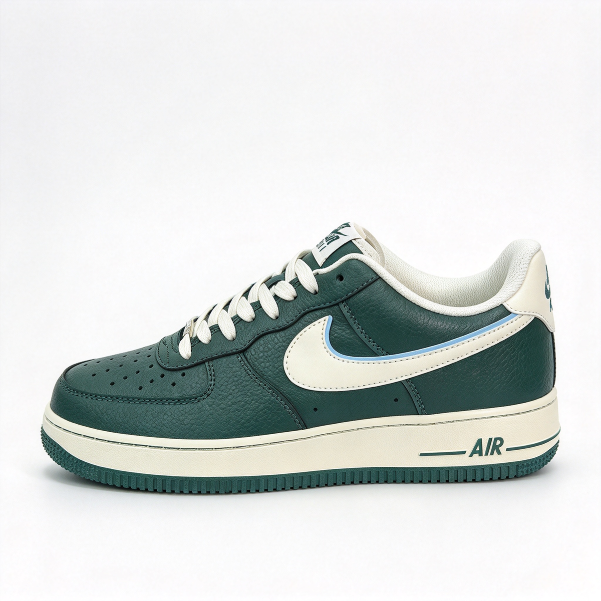 LAAMS x Nike Air Force 1 Low "Please Post Bills" Men's Sneakers | Dark Green Wood-Grain Leather + Cream Swoosh | Limited Edition (2,000 Pairs) | A Streetwear Collector's Gem | Exquisite Craftsmanship Meets Urban Storytelling