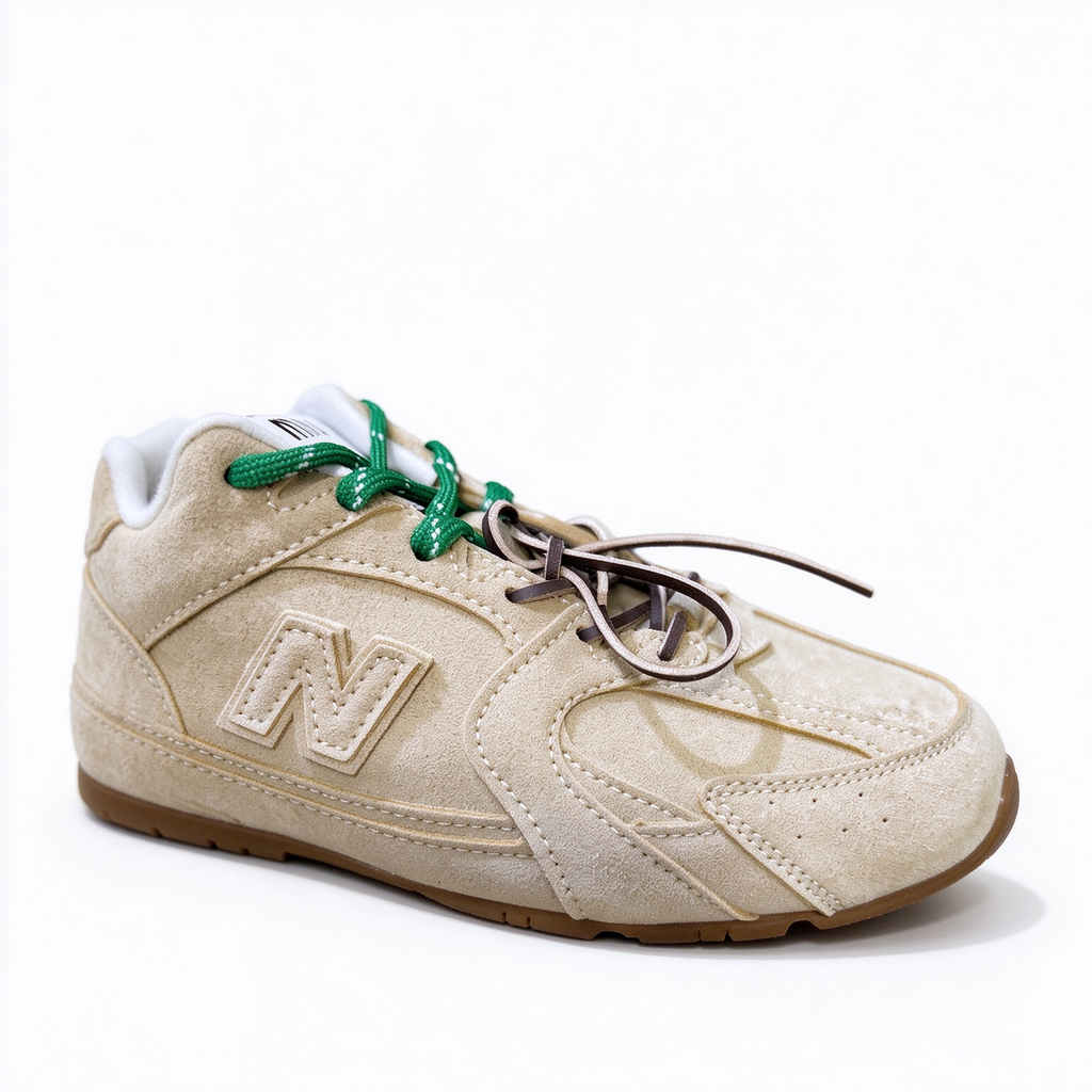 Miu Miu x New Balance 530 SL 2026 Summer Collaboration Sneakers | Warm Beige Suede | Multi-Lace System | Ultra-Thin Sole | Luxury Lifestyle Shoes