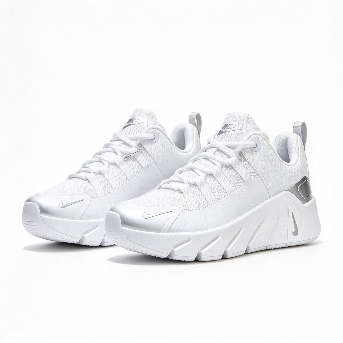 Nike Free Metcon 7 Men's Training Shoes | White/Metallic Silver | Flexible Forefoot + Stable Heel | Breathable Mesh Upper | Versatile Training Shoes | Lightweight and Durable | Suitable for Strength Training, HIIT, and Cardio