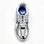 Nike Zoom Skylon 11 Men's Running Shoes | White/Metallic Silver/Dark Blue/Black | Air Zoom cushioning + breathable mesh upper | Y2K retro style | Lightweight and flexible | A popular choice for road running and street style