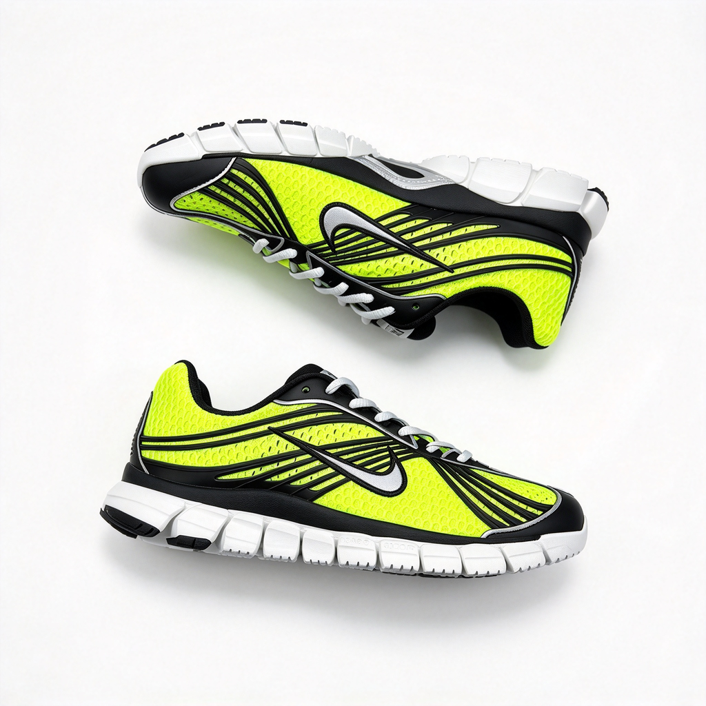 Nike Zoom Skylon 11 Men's Running Shoes | Volt/Black/Light Smoke Grey/Metallic Silver | Air Zoom cushioning + breathable mesh upper | Y2K retro style | Lightweight and flexible | A popular choice for road running and street style