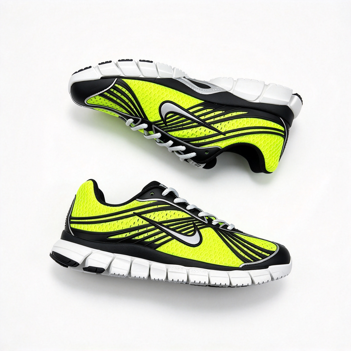 Nike Zoom Skylon 11 Men's Running Shoes | Volt/Black/Light Smoke Grey/Metallic Silver | Air Zoom cushioning + breathable mesh upper | Y2K retro style | Lightweight and flexible | A popular choice for road running and street style