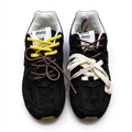 Miu Miu x New Balance 530 SL 2026 Collaboration Sneakers | All Black Suede | Multi-Lace System (Yellow + Brown + Ivory) | Ultra-Thin Sole | Luxury Unisex Shoes