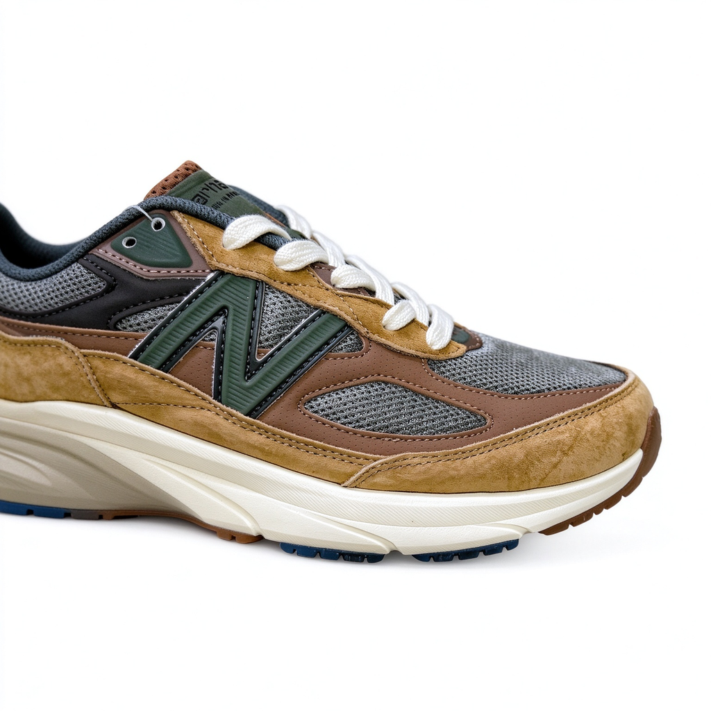 Carhartt WIP x New Balance 990v6 "Sculpture Center" Collaboration | Made in USA | Cognac Suede & Forest Green | M990CH6 | Men's Lifestyle Sneakers