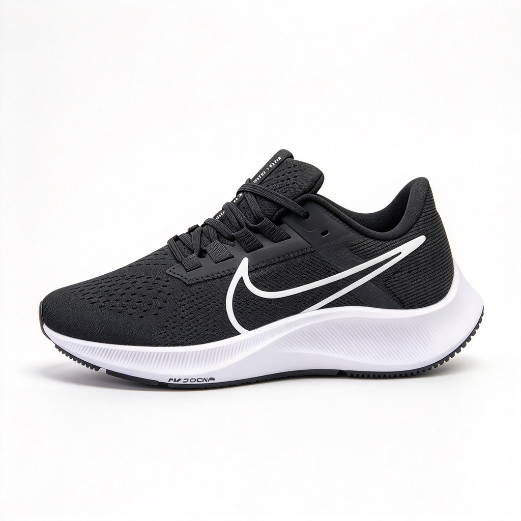 Nike Air Zoom Pegasus | Black/White/Green | React foam + Zoom Air cushioning | Breathable mesh upper | Spacious toe box design | Suitable for road running and everyday wear | Unisex style