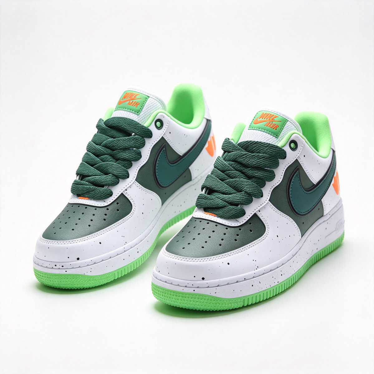 DOAF x Nike Air Force 1 Low “Egg or Duck” Men’s Sneakers | Dark Green Wood-Grain Leather + Cream Swoosh | Limited Edition (2,000 Pairs) | A Must-Have for Streetwear Collectors | Exquisite Craftsmanship Meets Urban Storytelling