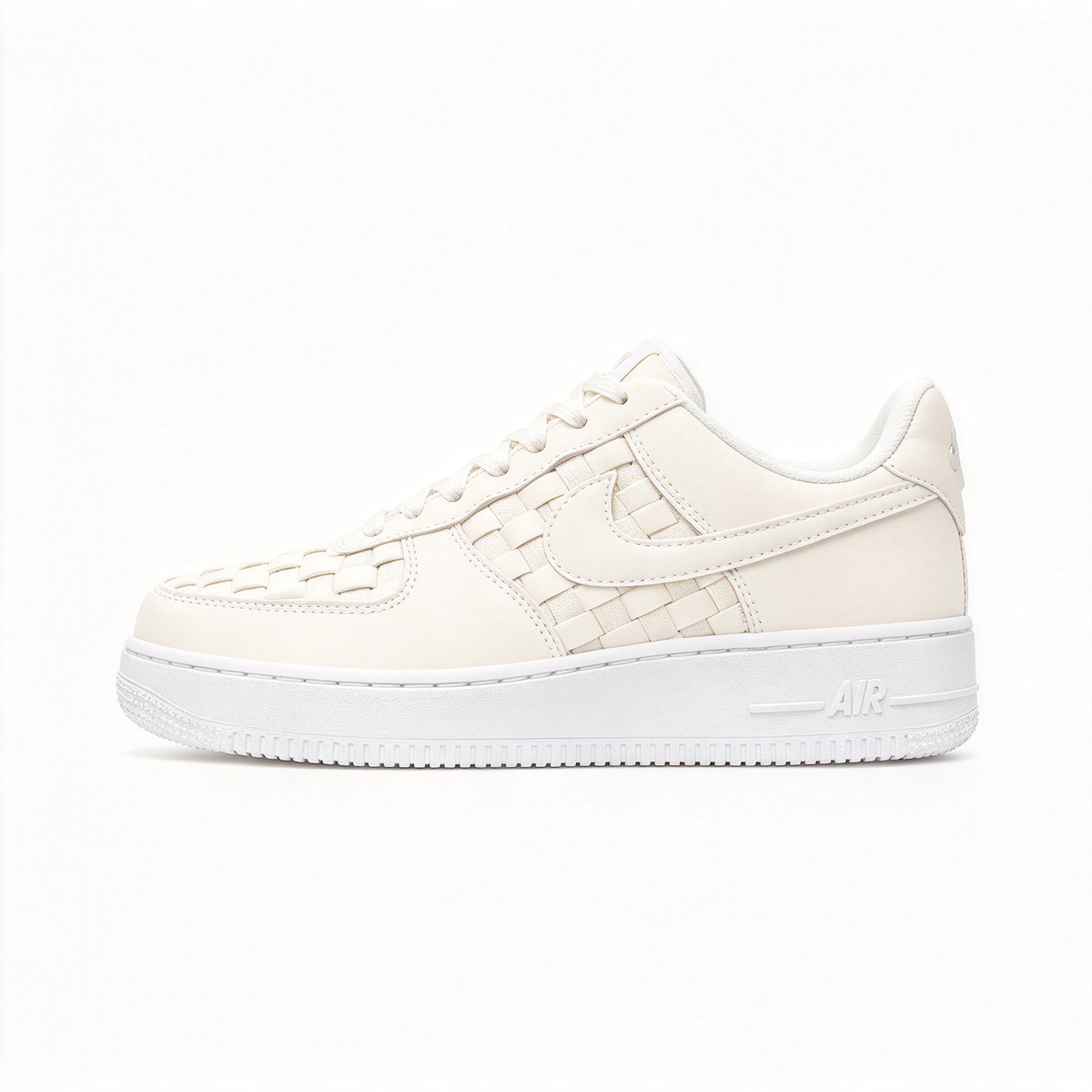 Nike Air Force 1 Low “Woven” Cream & Burgundy | Premium Woven Leather Sneakers | Retro Basketball Style | Unisex | Breathable & Durable | Collector’s Edition