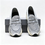 New Balance 1906L Silver Metallic Black Loafers – Unisex Mesh Slip-On Sneakers with N-ergy Cushioning
