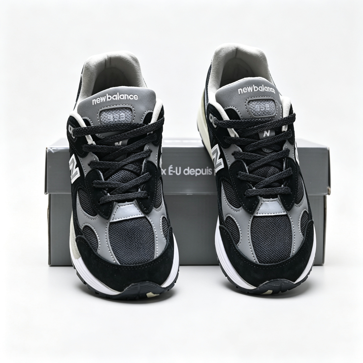 New Balance 992 'Black Grey' | Premium Suede & Mesh + ABZORB Cushioning + Made in USA, Men's & Women's Lifestyle Sneakers, Classic Retro Runner & Streetwear Essential
