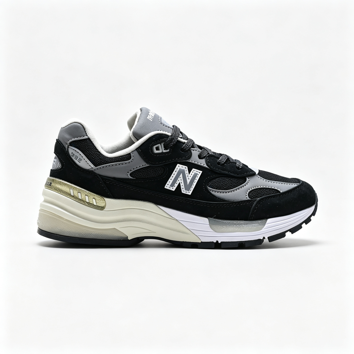 New Balance 992 'Black Grey' | Premium Suede & Mesh + ABZORB Cushioning + Made in USA, Men's & Women's Lifestyle Sneakers, Classic Retro Runner & Streetwear Essential