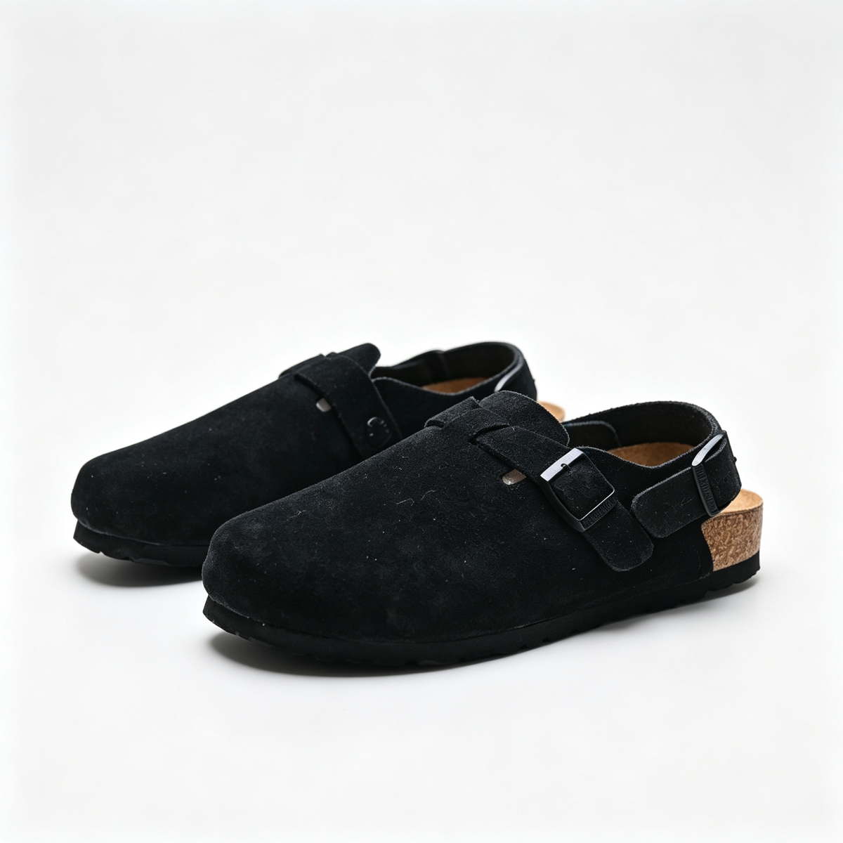 Birkenstock Boston Suede Clogs | All Black + Soft Footbed + Textured Grip Sole Unisex Minimalist Slip-On Shoes Urban Streetwear Essential