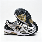 New Balance 1906R White Black Gold Sneakers – Unisex Mesh Retro Running Shoes with N-ERGY Cushioning