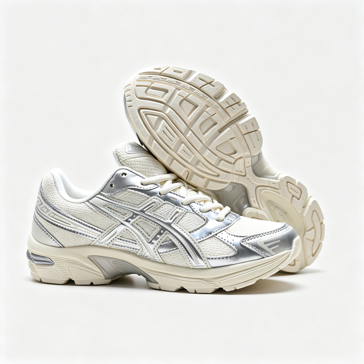 ASICS GEL-1130 Cream Pure Silver Women's Sneakers – Retro Running Shoes with GEL Cushioning