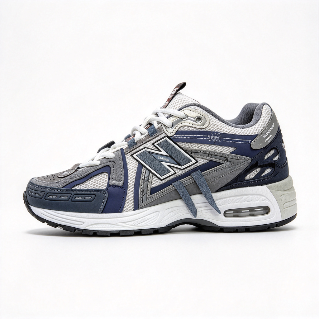 New Balance 1906A Silver Grey & Navy Blue Sneakers | Retro Y2K Dad Shoes | ABZORB + N-ERGY Cushioning | Unisex | Breathable Mesh & Synthetic Leather | Lightweight & Stable