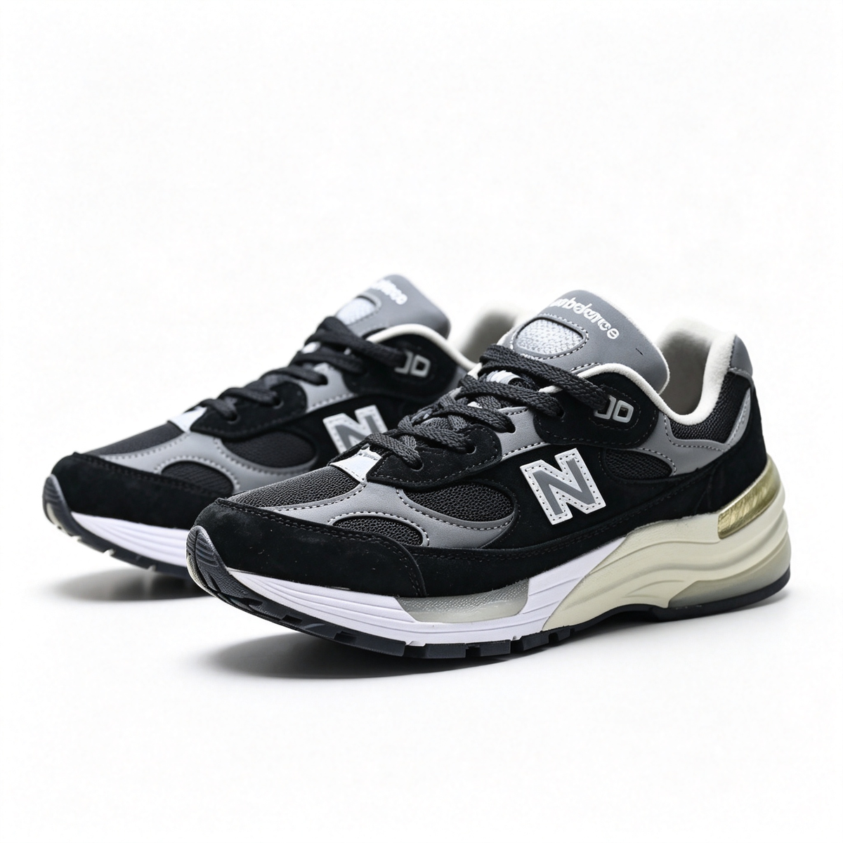 New Balance 992 'Black Grey' | Premium Suede & Mesh + ABZORB Cushioning + Made in USA, Men's & Women's Lifestyle Sneakers, Classic Retro Runner & Streetwear Essential