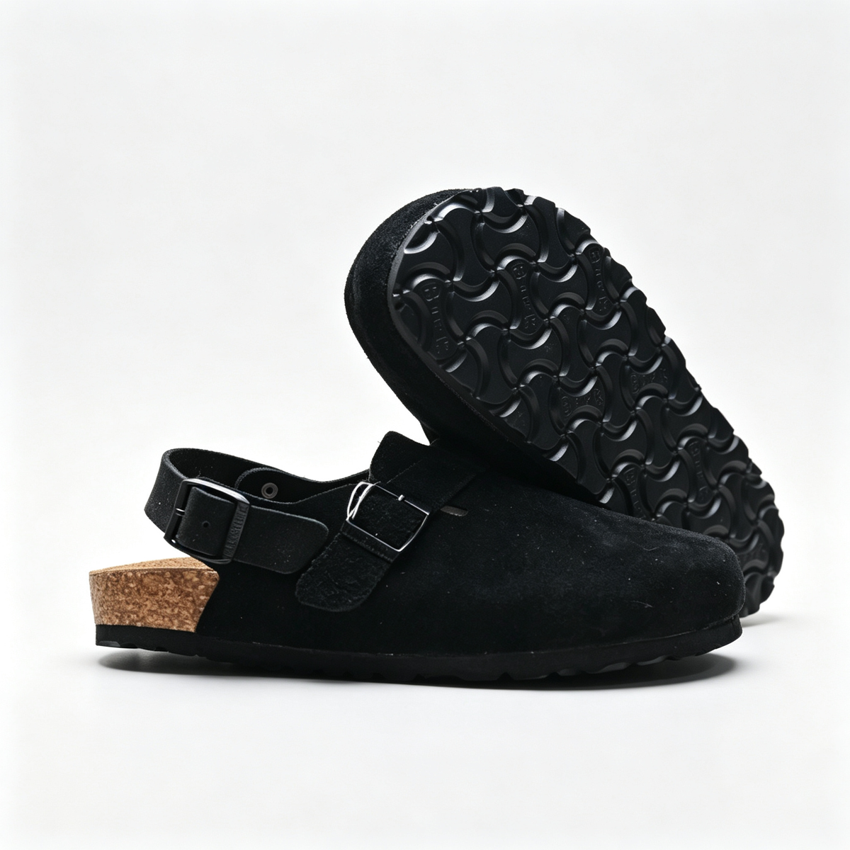 Birkenstock Boston Suede Clogs | All Black + Soft Footbed + Textured Grip Sole Unisex Minimalist Slip-On Shoes Urban Streetwear Essential